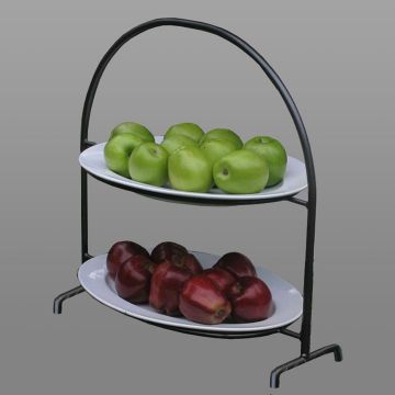 2 Tier Oval Platter Stand